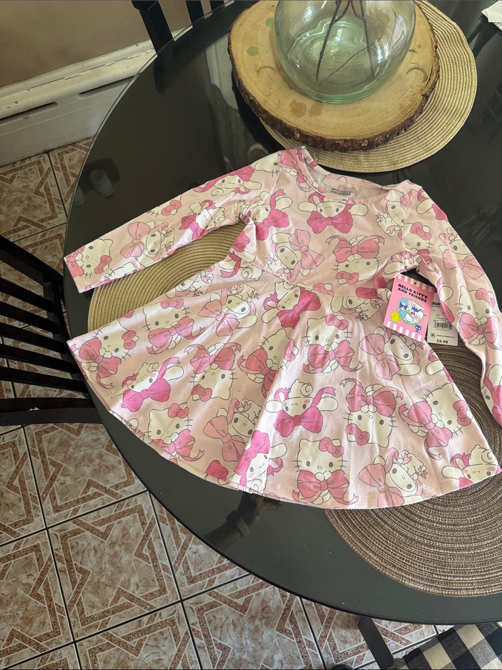 ***2/$15*** Sanrio Hello Kitty Pink Bow Print Twirl Dress